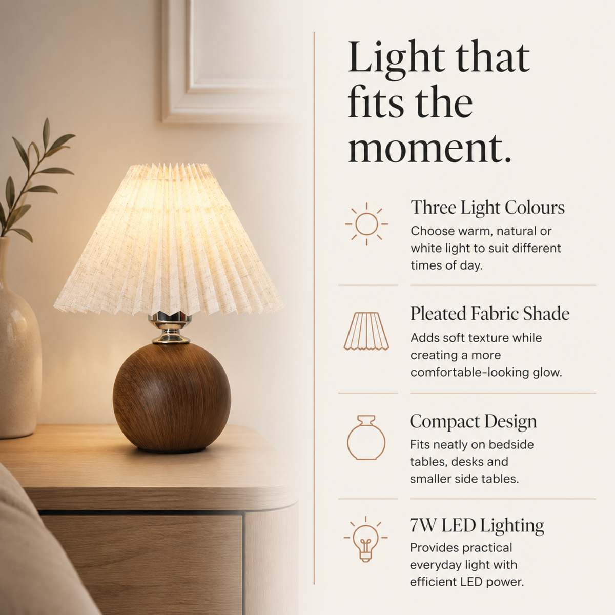 Pleated Table Lamp