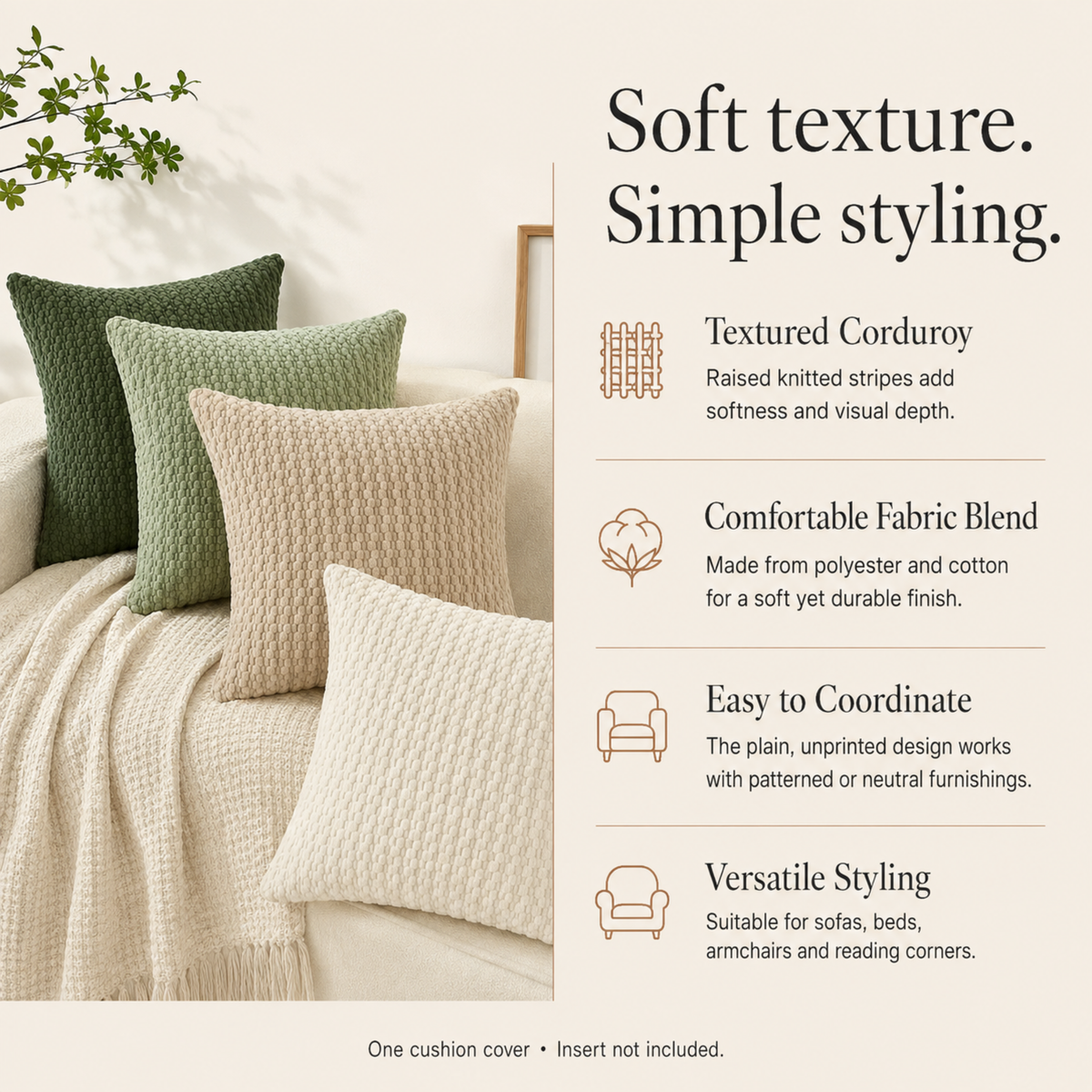 Corduroy Cushion Covers